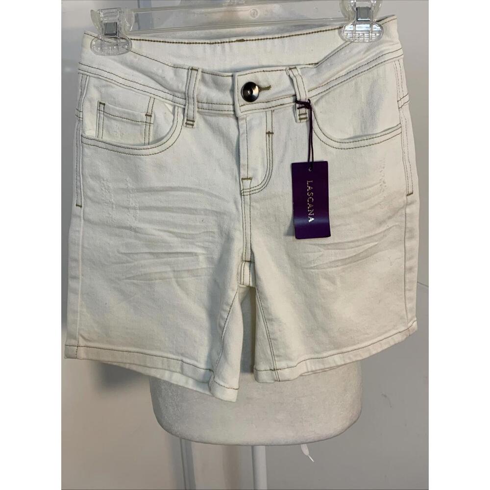 NWT Lascana Size 2 Shorts Contrast Stitching Pockets Stretch New With Tags